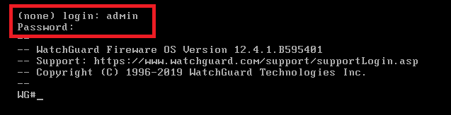 WatchGuard FireboxV VMware İlk Kurulum
