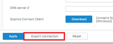 sophos connect client