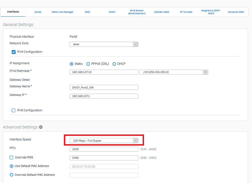 Sophos XG Firewall Port Hızı Değiştirme – Firewall Destek Merkezi