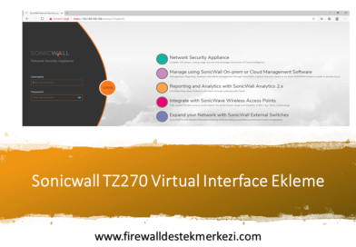 Sonicwall Virtual Interaface Ekleme İşlemleri